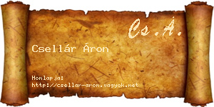 Csellár Áron névjegykártya